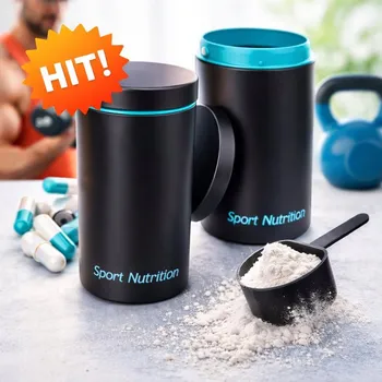 Dóza na potraviny Nádoba / Dóza na Suplementy, Protein pro Sportovce, do Posilovny 2,4L