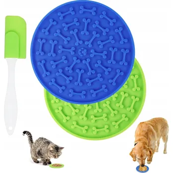 Miska pro psa 2X LÍZACÍ PODLOŽKA DO MISKY NA JÍDLO PRO PSA KOČKU PRO PODÁVÁNÍ JÍDLA NA ZEĎ