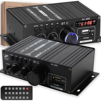 Hi-Fi Zesilovač Audio zesilovač BT-298Pro černý 50 W Bluetooth 5.0 FM tuner USB SD