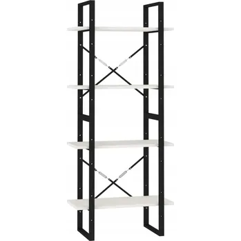 Knihovna Regál na knihy bílý z masivního borovicového dřeva 60 x 30 x 140 cm