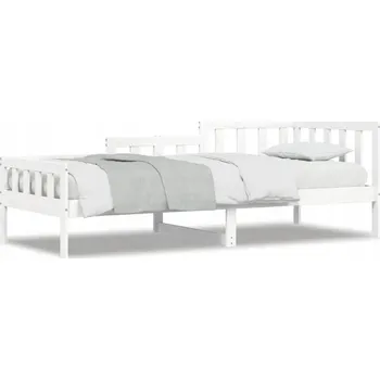 Pohovka Bílá dřevěná pohovka/lehátko z borovice 203,5 x 88 x 68,5 cm