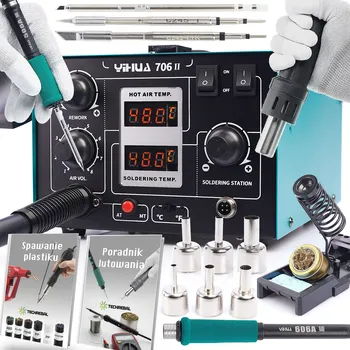 Páječka Pájecí stanice 2v1 (horkovzdušná a hrotová) Yihua 670 W