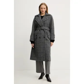 Kabát s příměsí vlny Weekend Max Mara SESTRI 2525016122600 šedá 90X, vel. 34