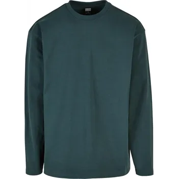 Pánské tričko Těžké oversize tričko Urban Classics 300 g/m s dlouhým rukávem Barva: Zelená lahvová, Velikost: 4XL