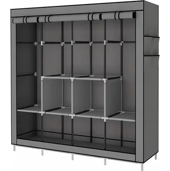 Šatní skříň SKŘÍŇ LÁTKOVÁ SKLÁDACÍ ŠATNÍ SKŘÍŇ NA OBLEČENÍ 170X45X170 CM