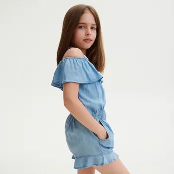 Dívčí oblečení Reserved - Kraťasy s vysokým podílem látky Tencel™ - modrá - 4557S-50J - 4557S-50J-164