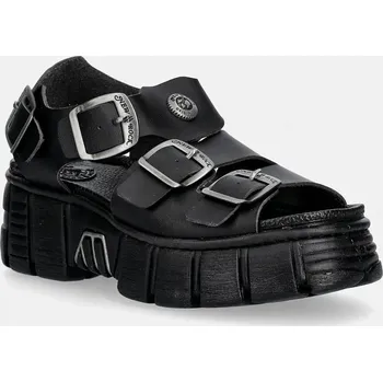 Dámské sandále Sandály New Rock VEGAN NEGRO GRUESO, TOWER CASCO NEGRO LAT M.BIOS137.V2 černá 99X, EUR 41