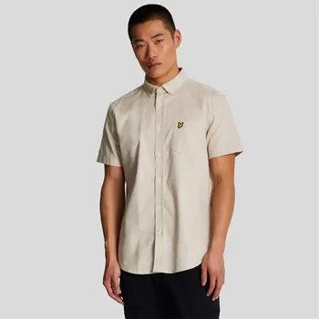 Pánská košile Košile Lyle and Scott Cream 3860702 M
