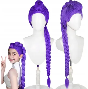 Karnevalový kostým PARUKA kostým převlek Kpop Demon hunters Kucyk cop Rumi cosplay 80 cm