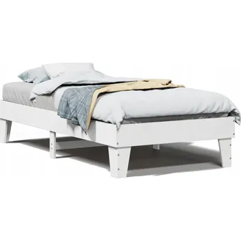 Postel Rám postele z masivního borovicového dřeva, bílý, 193,5 x 78,5 x 36 cm