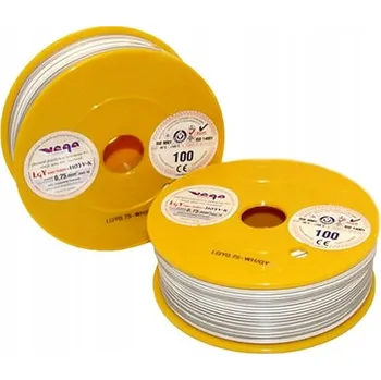 elektrický kabel Kabel LGY/H05V-K 0,75 mm2 100 m Bílo-Šedý