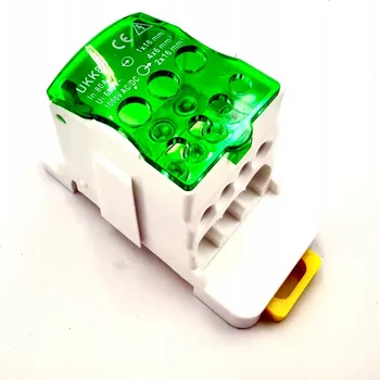 Rozvaděč Rozdělovací blok svorkovnice propojovací můstek konektor DIN lišta TH 35 UKK 80A