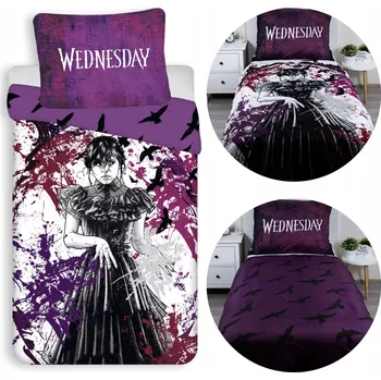 Povlečení Wednesday OBOUSTRANNÉ povlečení PRO MLÁDEŽ na zip, 140x200 cm + 70x90 cm