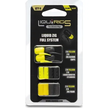 4ks - Koncová Montáž Liquirigs Liquid Zig Full System Žlutá/Černá