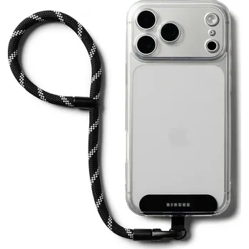 Ringke – univerzální držák s popruhem na ruku Link Flow P-Type – popruh přes tělo pro pouzdra na telefony, nastavitelný – Shade Black