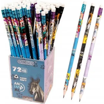Grafitová tužka Tužka s gumou Cresco HB 72 ks