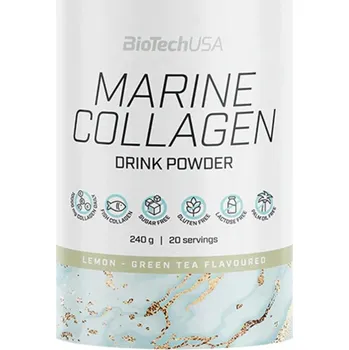 Kloubní výživa BioTech USA Marine Collagen 240 g, citron-zelený čaj