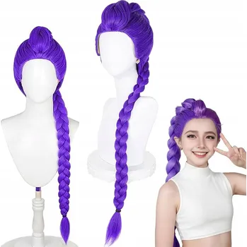 Karnevalová paruka Dlouhá fialová paruka Lumi Cosplay dětská paruka pro anime kostým