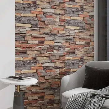 Tapeta Samolepicí tapeta do koupelny kuchyně Vinylová 45x600 cm Imitace cihel