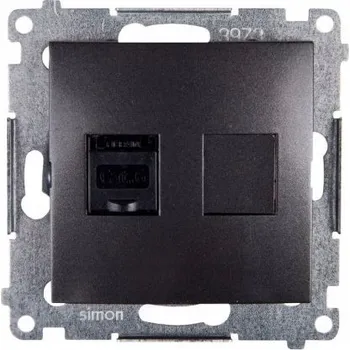 Elektrická zásuvka Internetová zásuvka nástěnná Kontakt-simon šedá