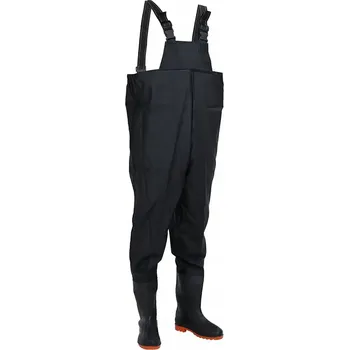 Pracovní obuv Rybářské broďáky s botami, černé, polyester PVC, velikost 40