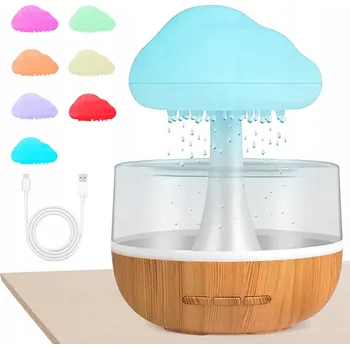 Obraz Noční Lampa Mrak , Nawilżacz vzduchu do deště se 7 barevnými LED světly, difuzéry