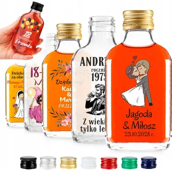 Obraz 25X LÁHVE 100ML S POTISKEM NA SVATEBNÍ HOSTINA JAKO DÁREK