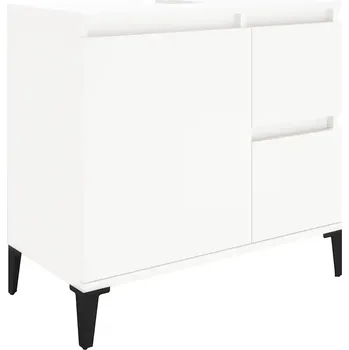 Koupelnový nábytek Bílá koupelnová skříňka 65 x 33 x 60 cm, 2 zásuvky, 1 police