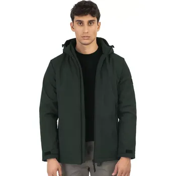 Pánská softshellová bunda Velká pánská softshellová bunda Double Urban Outfitters MJK-2026 tmavě zelená (7XL)