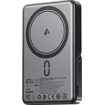 Acefast - magnetická bezdrátová powerbanka (M17-10000) - skládací stojánek, port USB-C, 10000mAh, 22.5W, LED indikátor - černá