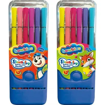 Fixy BAMBINO 12 barev v plastovém pouzdro pro školu a školku