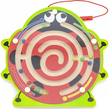 Dřevěná hračka VIGA Dřevěný Magnetický Labyrint Beruška