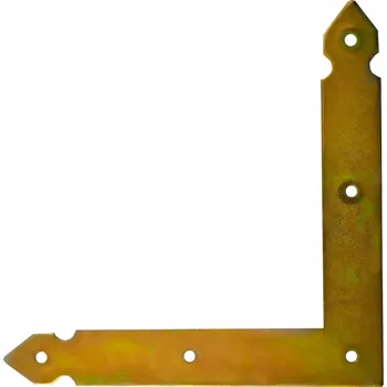 Okenní klika Úhelník rohový pro okna a dveře, okenní, dveřní spojka ZLATÁ 150x150x25