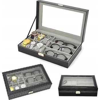 Šperkovnice ORGANIZÉR ŠPERKOVNICE DISPLEJ POUZDRO NA BRÝLE HODINKY RYCHLÉ PŘIHRÁDKY