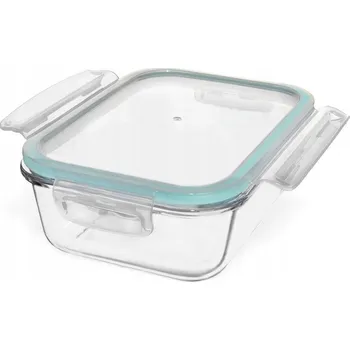 Dóza na potraviny SKLENĚNÁ NÁDOBA NA POTRAVINY S VÍKEM, ŽÁRUVZDORNÁ, PEČENÍ 1L