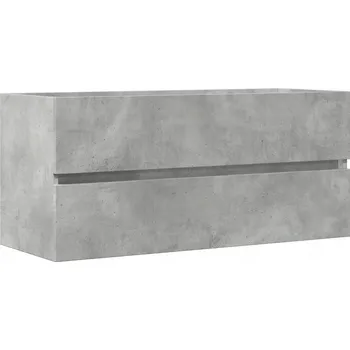 Koupelnový nábytek Skříňka pod umyvadlo závěsná 100x38,5x45 cm šedá betonu