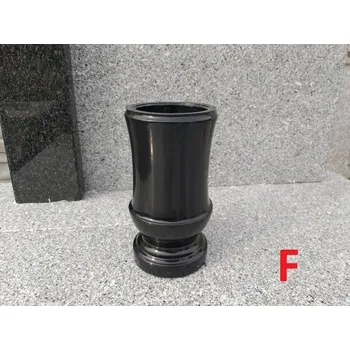 Váza Váza na hřbitov Idealstone granitová černá 28 cm x 15 cm