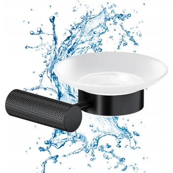 Mýdlenka Nástěnná Mýdlenka na mýdlo Cersanit , černé sklo