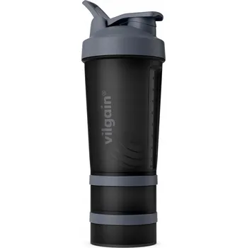 Shaker Vilgain Shaker Pro 2Go Steel s dvěma zásobníky 450 ml