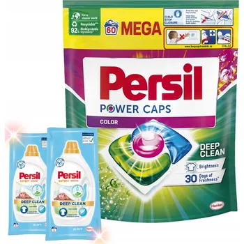 Kapsle na praní Persil Power Caps Kapsle na Barevné Prádlo 60 ks + Dárek x2