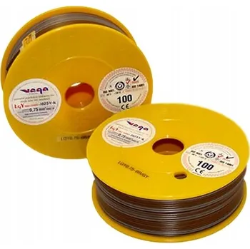 elektrický kabel Kabel LGY/H05V-K 0,75 mm2 100 m Hnědo-Šedý