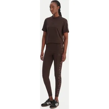 Dámské oblečení adidas Legíny Seasonal Essentials Leopard Print KA2793 Hnědá Slim Fit L