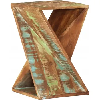 Konferenční stolek Stolek z masivního recyklovaného dřeva, rozměry: 35x35x55 cm