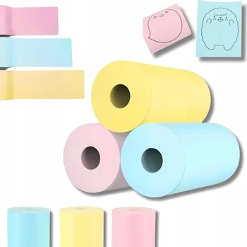 Příslušenství pro čtečku elektronické knihy 3x TERMOTISKÁCÍ PAPÍR SAMOLEPICÍ PRO DRUKUŚ NÁPLNĚ ROLE SAMOLEPKY