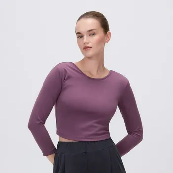 Dámské tričko Reserved - Top s 3/4 rukávem - tmavě fialová - 452HL-49X - 452HL-49X-S