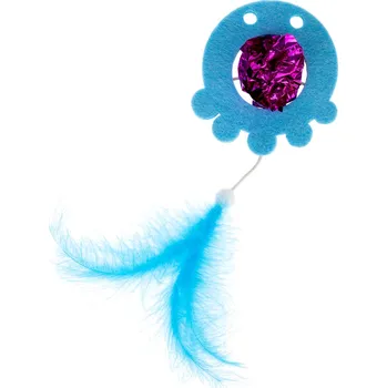 Hračka pro kočku TIAKI hračka pro kočky chobotnice s peřím