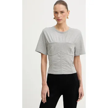 Pánské tričko Bavlněné tričko Patrizia Pepe 8M1803.J387 šedá 90X, vel. 34