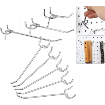 Věšák 60 ks ZÁVĚSNÝ HÁČEK NA MŘÍŽKU HÁČKY 5-15 cm