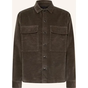 Pánská košile Allsaints Pánská Svrchní Košile Hawker, hnědá, 40
