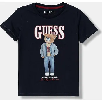 Dětské bavlněné tričko Guess N6RI05.K8HM4.PPY2 námořnická modř 59X, vel. 68-76